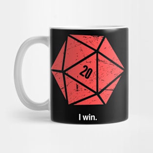 I Win | Funny d20 Roleplaying Game Graphic Mug